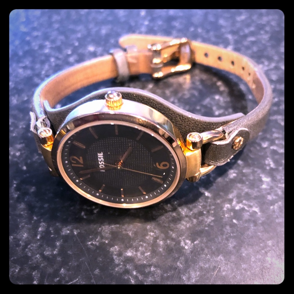 Fossil leather watch